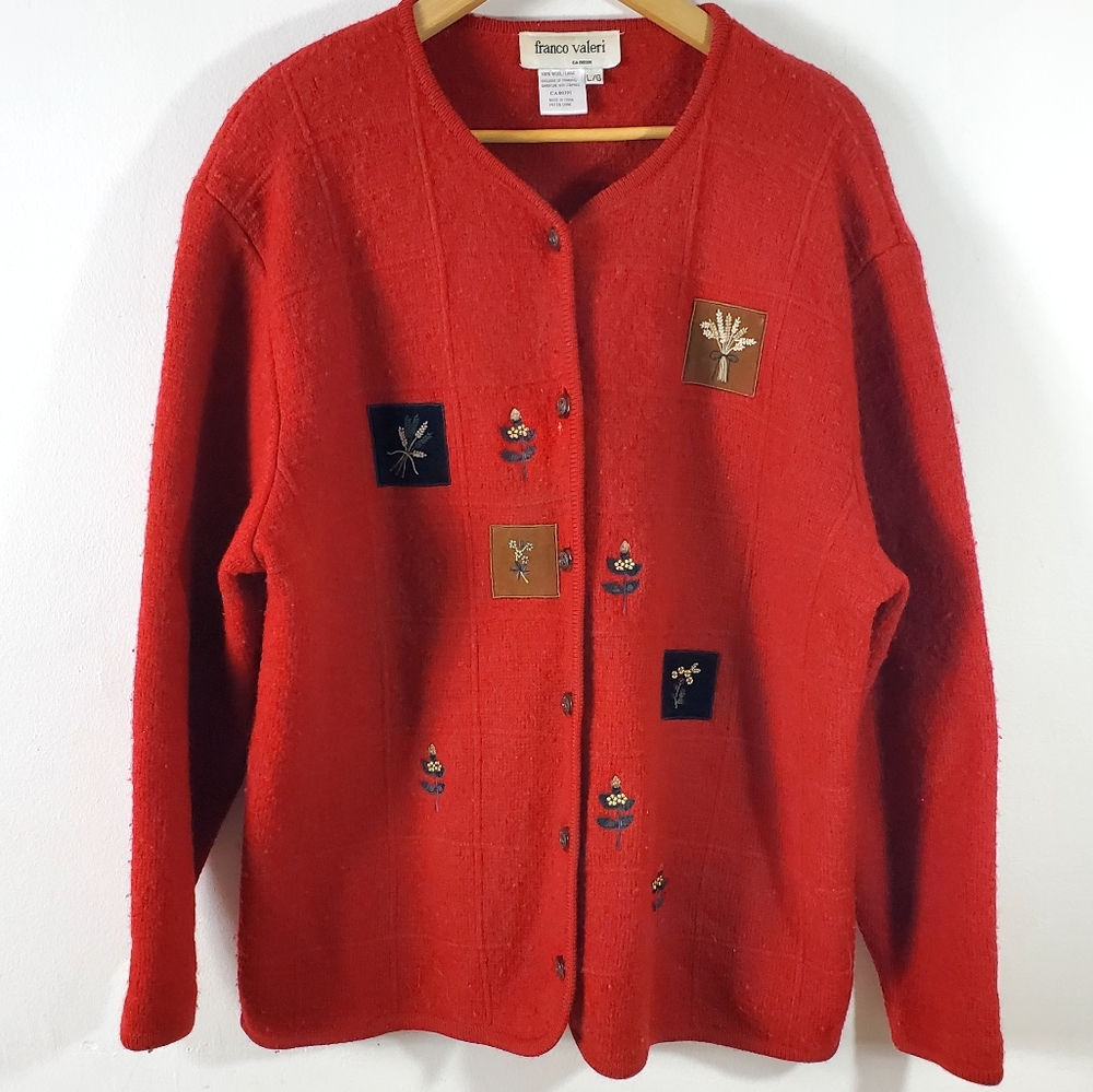 Vintage Franco Valeri 100% Wool Cardigan
